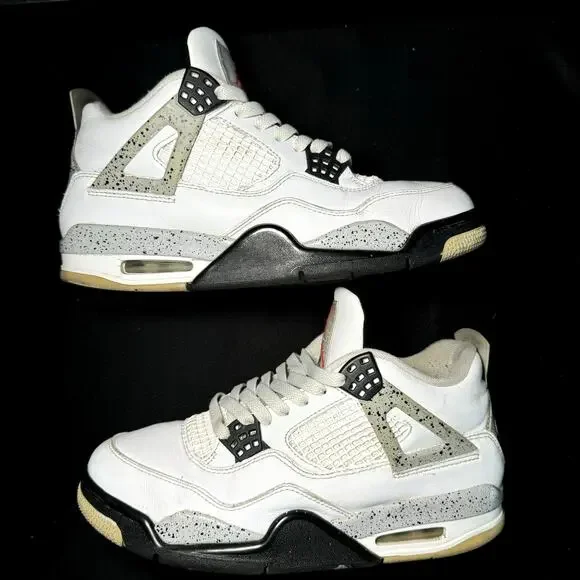 Size 8.5 - Nike Air Jordan 4 Retro OG White Cement 2016 Men's Shoes - Picture 3 of 9